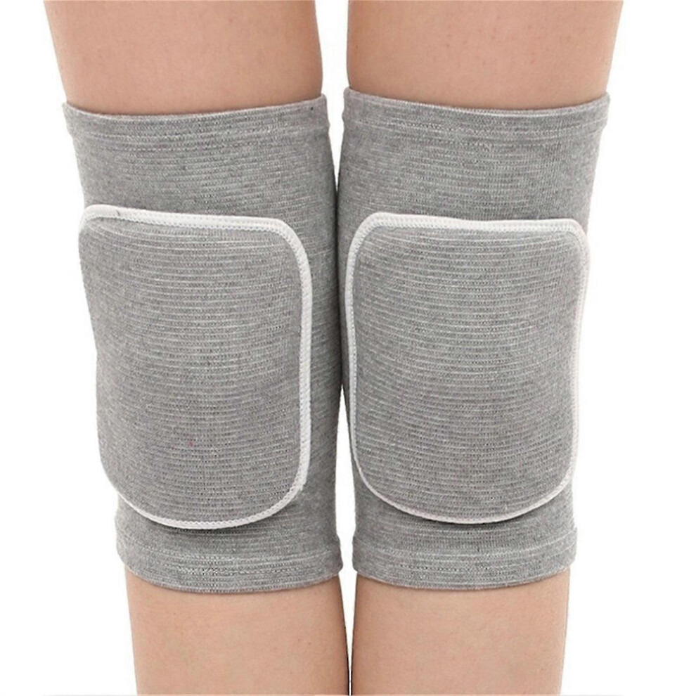 (L, Gray) Non-slip Knee Brace Soft Knee Pads Breathable Knee Compression Sleeve For Dance-image-OPC-PH5H7NJ-NEW