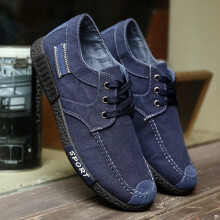 (Blue, EU43) Fashion Men S Denim Canvas Shoes Casual Sports Shoes Size3944 Cloth Shoes