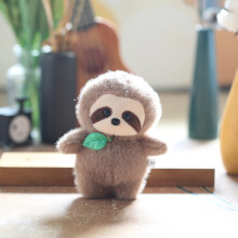 (Sloth) Panda Monkey Animal Soft Short Plush Keychain Stuffed Toy Pp Cotton With