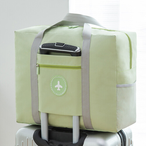 (Jade Green) Portable Foldable Travel Bag Waterproof Luggage Storage Large Polyester Capacity