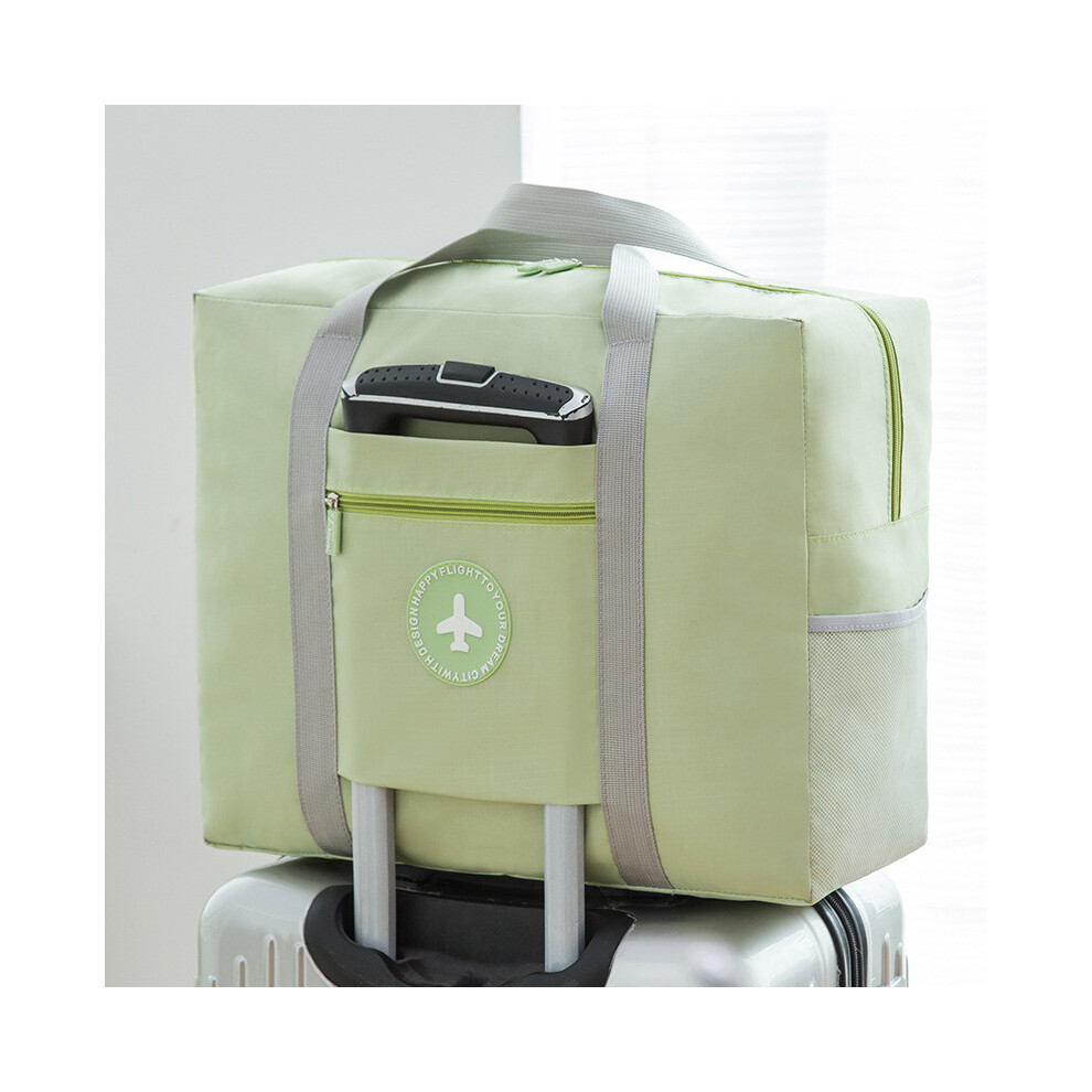 (Jade Green) Portable Foldable Travel Bag Waterproof Luggage Storage Large Polyester Capacity
