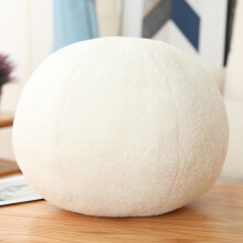 (White Ball) Style Luxury Floral Cushion Pillow Toy With Embroidered Plush Cover Decor Home