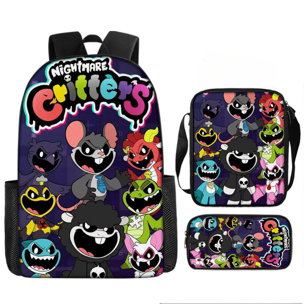 (26) Playtime Chapter Poppy 4 Printed Backpack Schoolbag Shoulder Bag Pencil Bag