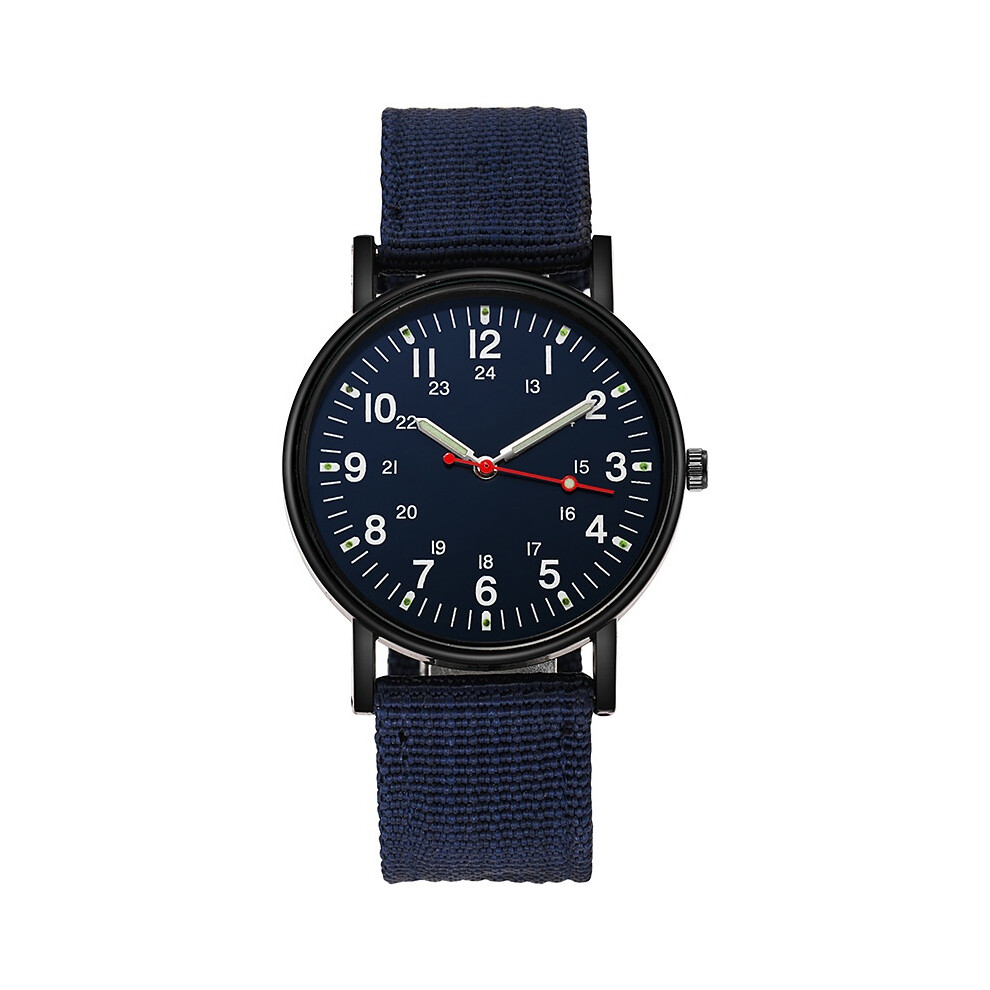 (Blue) Men Wrist Analog Quartz Analog Watch Nylon Woven Strap Present Casual Sports-image-OPC-PH5J6DM-NEW