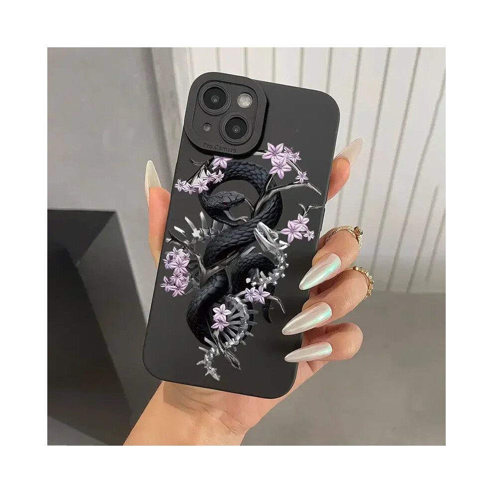 Photos - Case Snake Graphic Phone For iPhone 16 15 14 13 Pro Max Shockproof Matte(3, For iPhone 13)