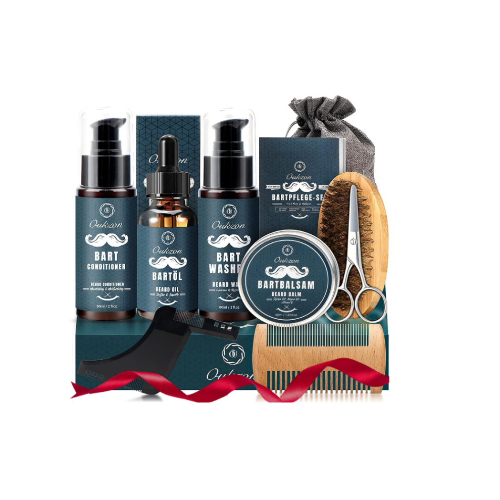 Beard Grooming Kit for Men, 9 in 1 Beard Trimming Gift Set