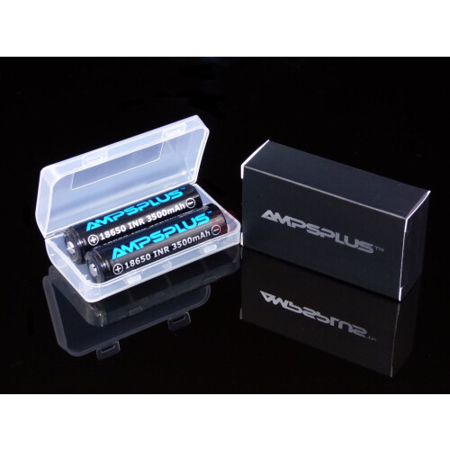 2x Ampsplus 18650 3500mAh 3.7V Batteries Button Top