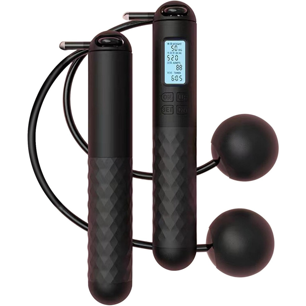 Skipping Rope, Skipping Rope with Weight, 360 Degree Wireless Skipping Rope, Digital Counting Skipping Rope, Training Skipping Rope, Intelligent