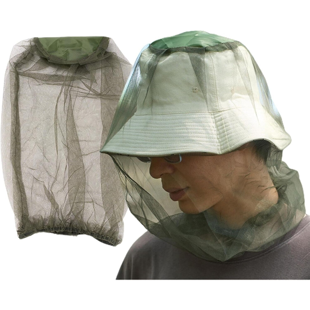 Fly Nets for Heads | Face Netting Hat Heads Fly Net - 2X Beekeeper Hat Fly Shield, Fly Face Net Fine Mesh Screen Net for Beekeeping, Fishing, Outdoor