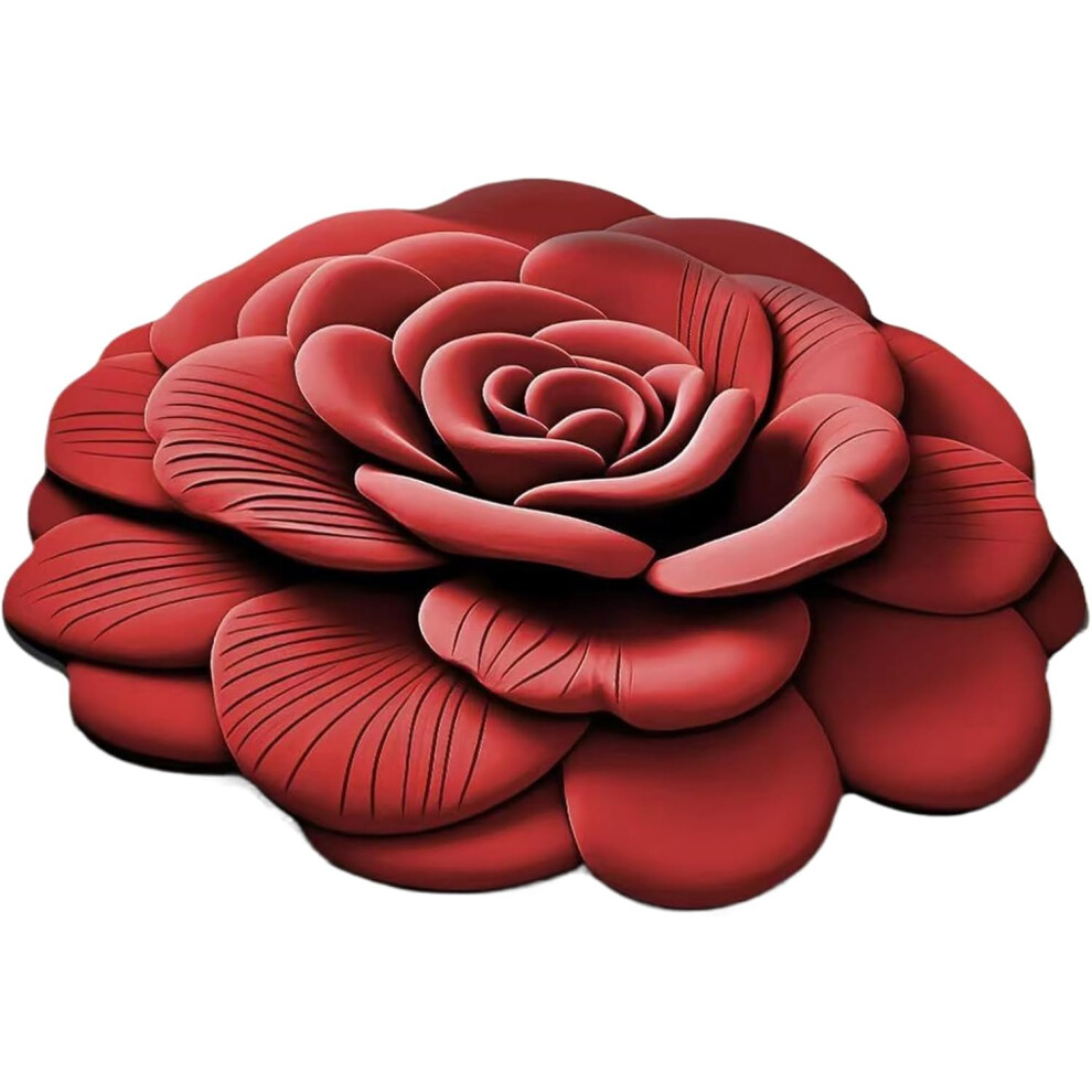 Non Slip Bathroom Rug - 3D Floral Water Absorbent Bathroom Pad | Multipurpose Entryway Carpet for Doorways Gates Corridors Entrances Entryway Carpet
