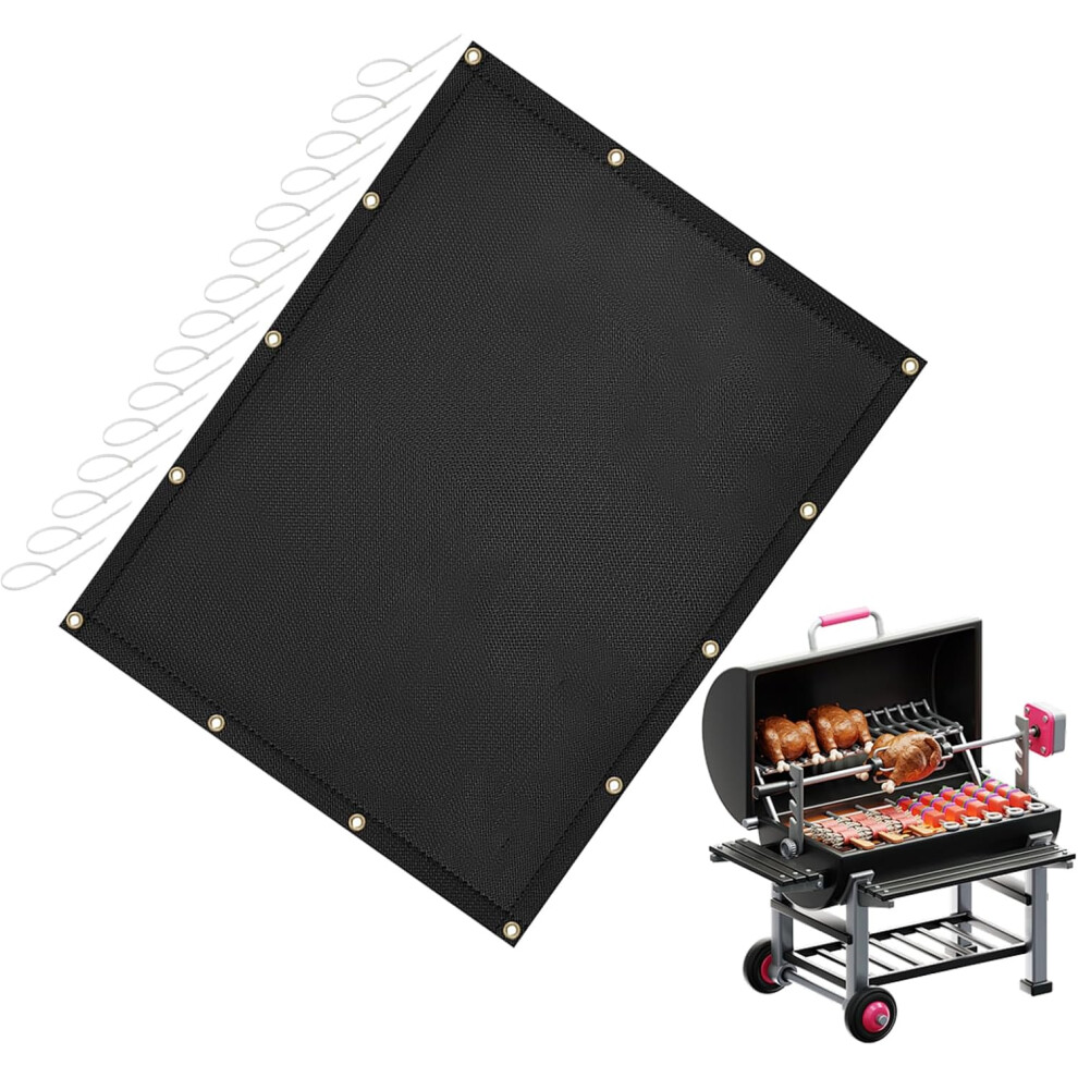 (3x4ft) Fireproof Mat Heat Resistant Grill Mat Underside, Protects Your Preparation Table and Grill Table Outdoors, Fireproof Plate, Fire Protection, Heat