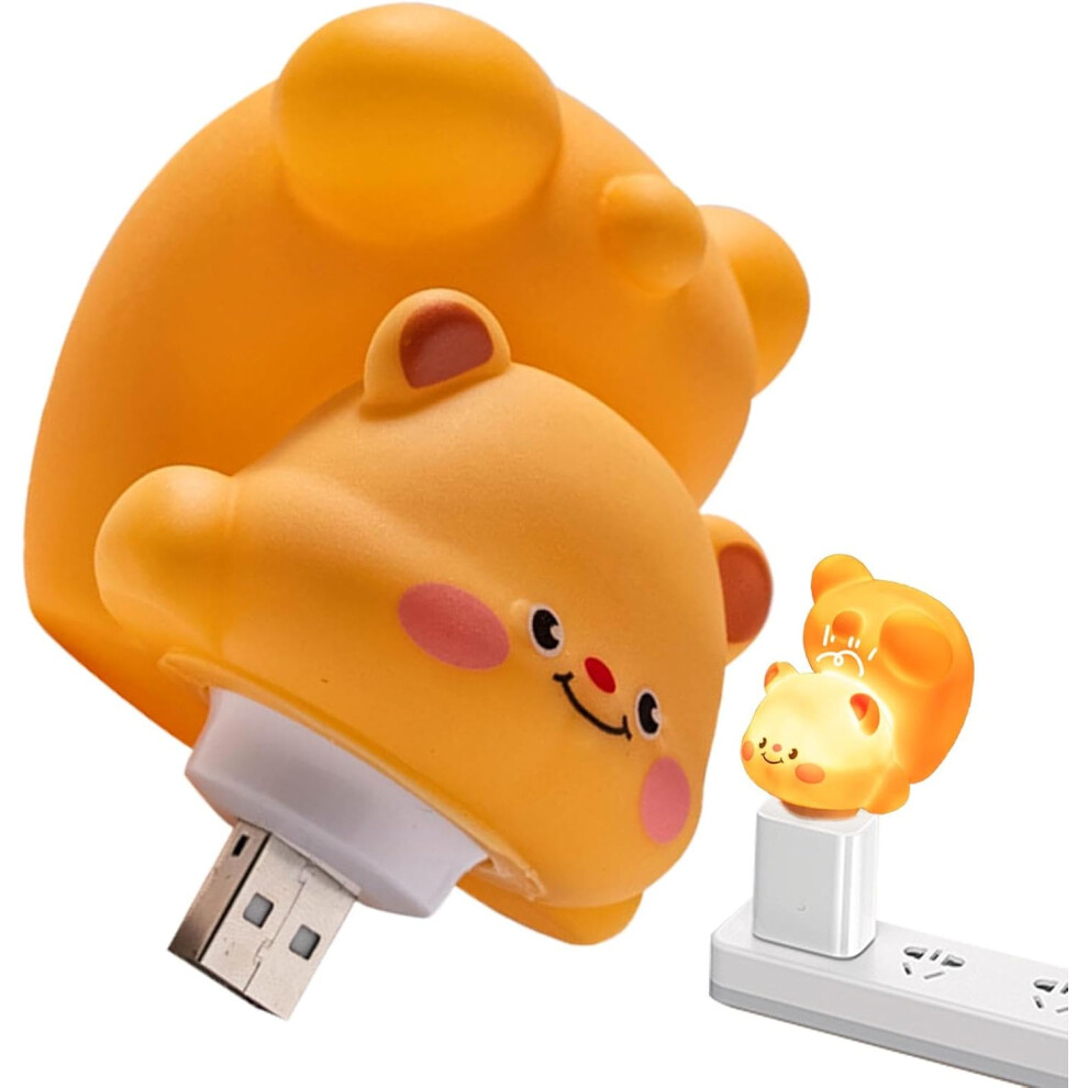 Bear Lamp,Butter Bear Kids Night Light USB, 7 Color Changing | Cute Bear Nursery Decor, Bedside Night Lamp, Animal Kids Night Lamp for Breastfeeding