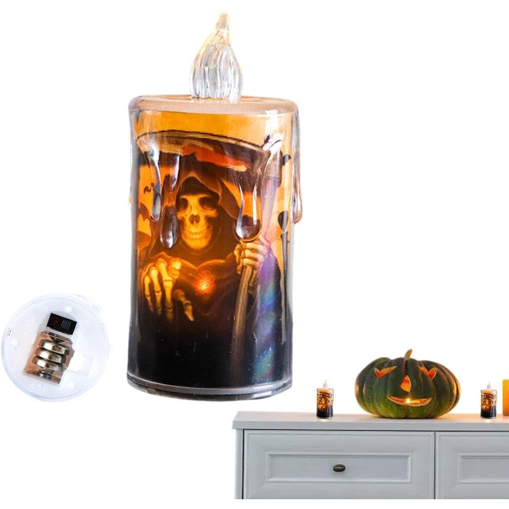 (The Witch) Halloween Tea S, Flameless Halloween Candles - Flickering Festival Flameless Candle | Festival Flickering Flameless Candle, Hol Light