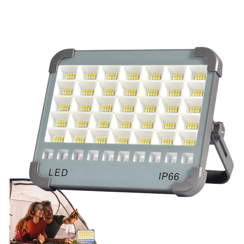 Handheld Security Light - Waterproof LED Solar Powered Flood Light Work Light Flashlight | Camping Lantern 4 Lighting Modes Daylight Floodlight for Dr