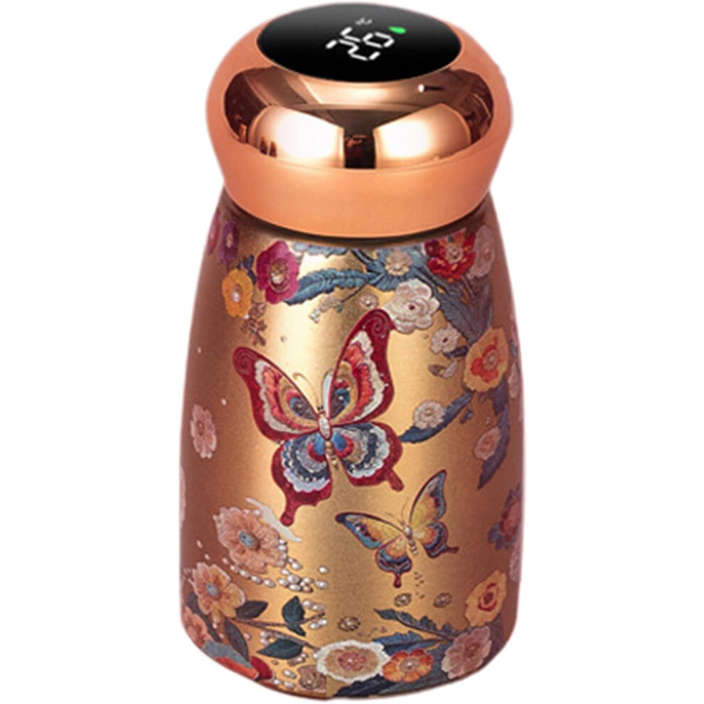 (Butterfly) Thermal Cups for Hot and Cold Drinks | Small Chinese Retro Portable Mug - Kitchen & Dining Supplies for Coffee Tea Milk Juice Winter Camping Offices S