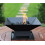 SQUARE FIRE PIT BBQ GRILL HEATER OUTDOOR GARDEN FIREPIT BRAZIER PATIO 4