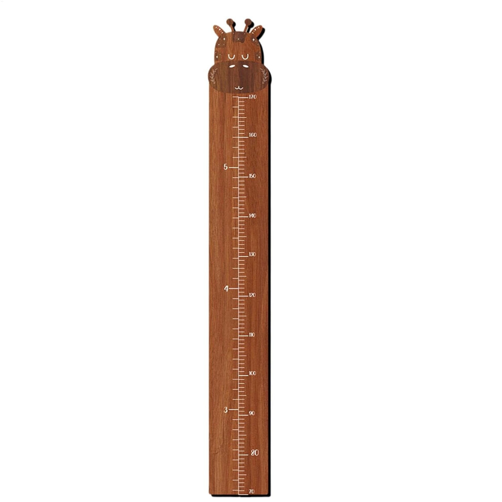 (E) Wooden Growth Chart for Wall, Height Wall Chart for Kids, Height Chart for Children's Room, Personalised Children's Wood, Cartoon Wall Height Ruler