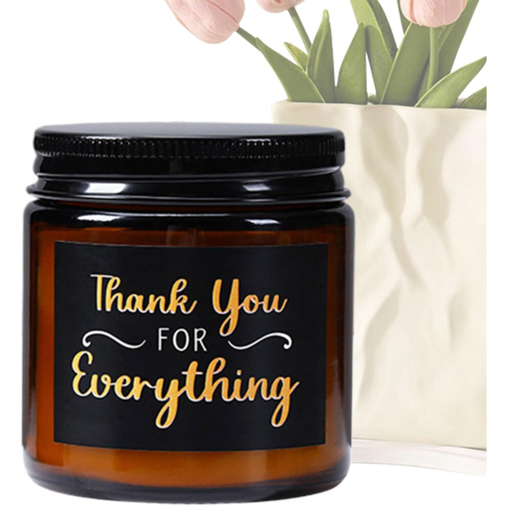 (Ebony Agarwood, Black Brown Colour) Soy Candles, Candles for Women, Spa Candles Aromatherapy - Soy Long Lasting Fragrance for Living Room Kitchen Yoga Relaxation and Meditation Improve