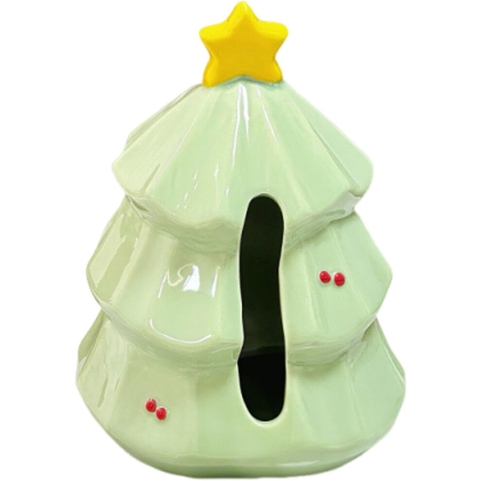Christmas Tree Napkin Holder, Christmas Tissue Box Holder, Ceramic Cosmetic Tissue Box, Decorative Tissue Box Dispenser, Sturdy Tissue Dispenser for