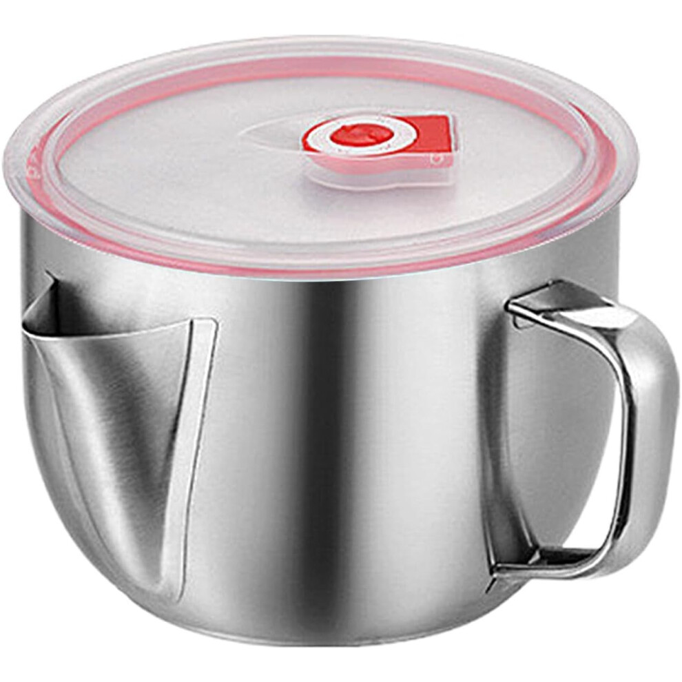 Grease Separator, Grease Separator Made of Stainless Steel, Metal Grease Separator for Cooking, Household Grease Container for Kitchen, Kitchen