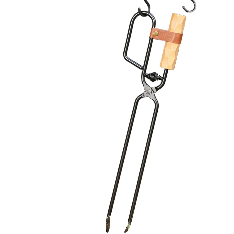 Fire Tongs, Firewood Tongs, 18 Inch Wood Gripper, Wood Tweezers for Outdoor Fireplace, Indoor Fireplace, Campfire, Campfire