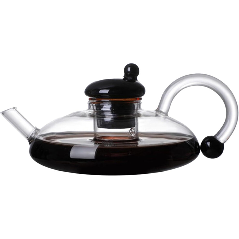 (Gray) Tea Infuser Pot, Glass Teapot with Lid, Heat-Resistant Teapot, Multifunctional Tea Maker for Loose Leaves, Practical Drink Kettle for Black Tea