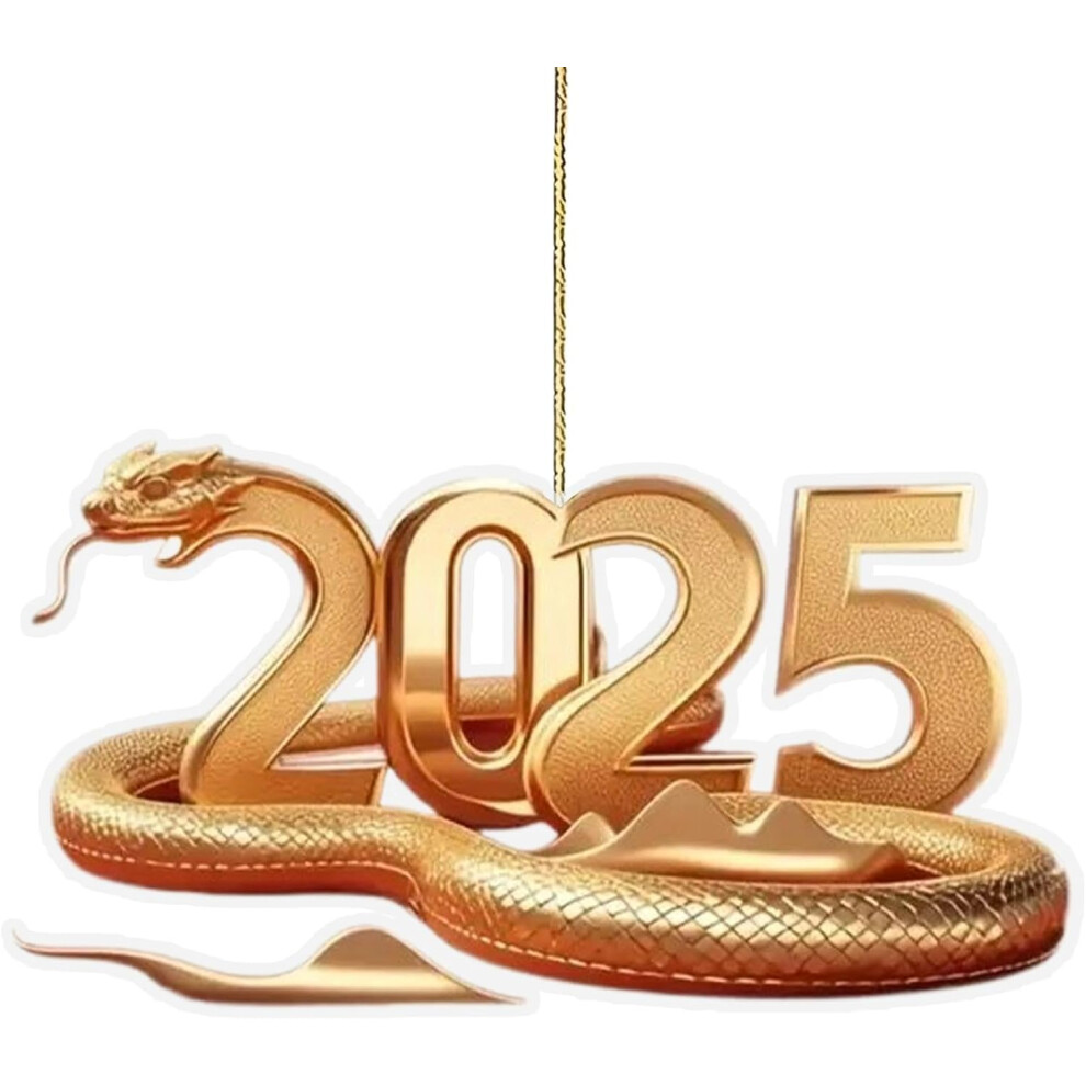 Snake Car Pendant, Snake New Year Pendant, 2D New Year Snake Acrylic Decoration Pendant, Festive New Year Decoration Pendant, 2025 Lunar New Year