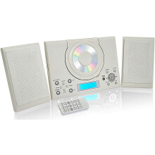 CD Player FM Radio & USB MP3 Remote Control Clock & Alarm GTMC-101 MK2 White