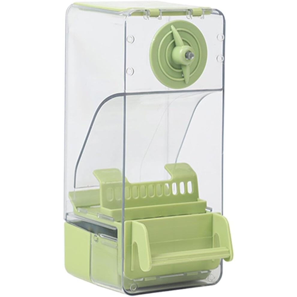 (Green) Automatic Parrot Feeder, Bird Cage Feeder - Top Fill Food Feeder For Sparrows, Pet Bird Accessories For Hummingbirds, Robins, Sparrows And Chi Green