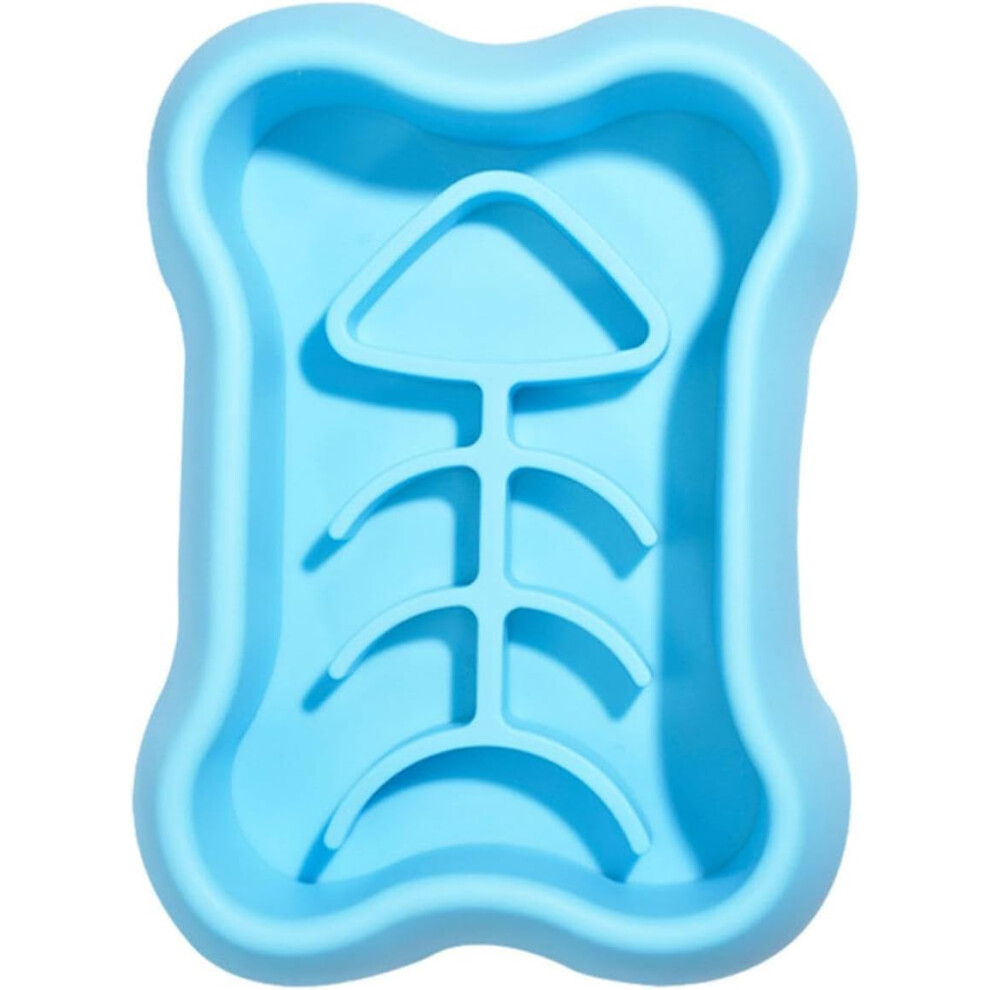 (Blue) Slow Feeder Dog Bowls | Anti-Choking Silicone Pet Bowl For Slow Eating,Slow Eating Dog Bowl Cat Puzzle Feeder, Anti-Slip Pet Maze Dish For Heal Blue