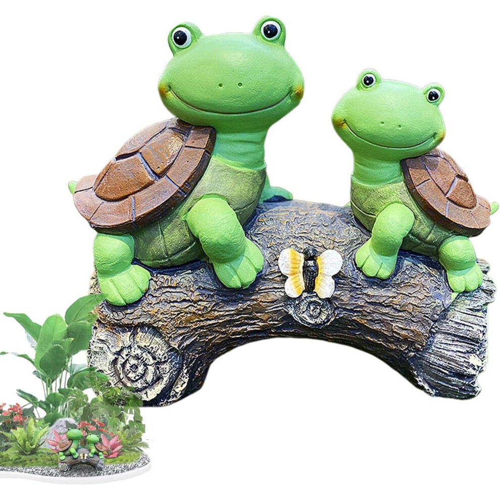 Solar Garden Turtle Statues, Resin Turtle Figurines - LED Light Garden Resin Turtle Figures | Waterproof Decoration Tool for Balconies, Patios,
