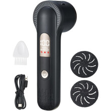 (Black) Electric Foot File | Rechargeable Heel Care Sander - 1200mAh Foot Sanders for Feet, Removable Feet Callus Remover Machine for Home, Travel