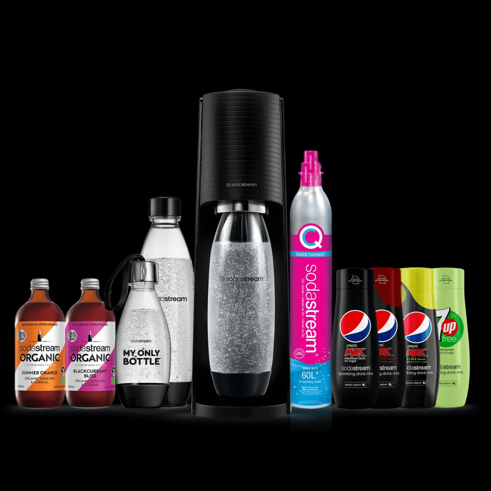 Sodastream Terra Sparkling Water Maker including Pepsi Flavours & 3 bottles