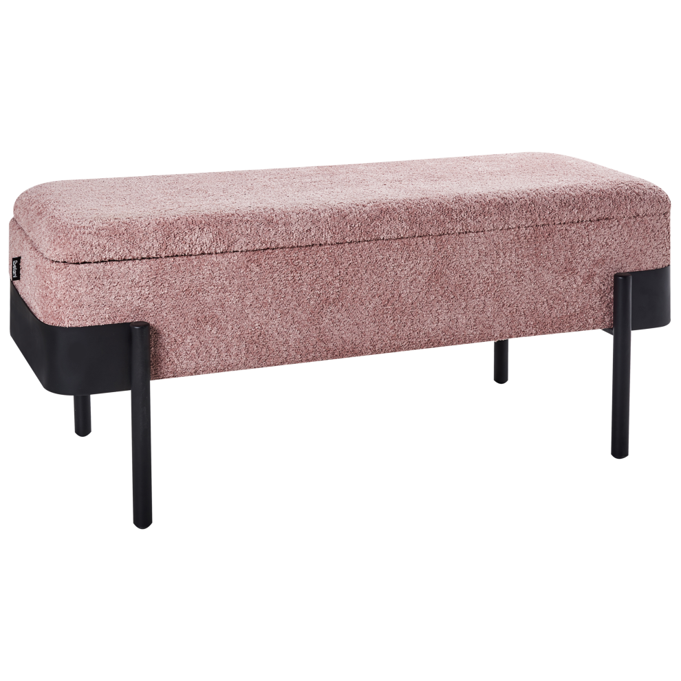 Storage Bench WARREN Chenille Pink