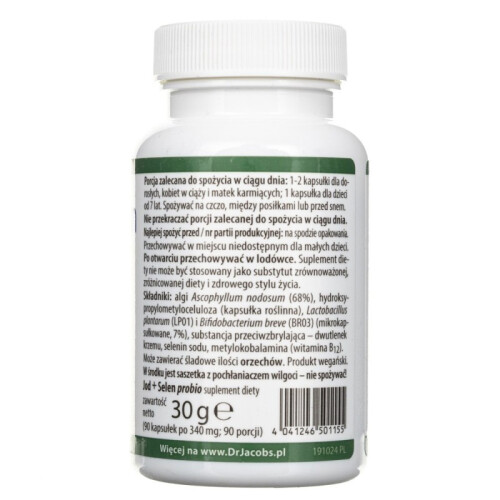 Dr Jacobs Dr. Jacob's iodine selenium jod selen B12 probiotic 90x caps sanprobi 1