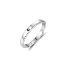 Trumium 100% 925 Silver Rings Adjustable Sun and Moon Matching Rings Couples Ring Engagement Wedding Bands Engraving