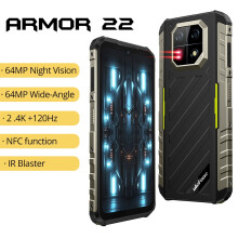 (Green) Ulefone Armor 22 Android 13,8GB+128GB ROM, 6600mAh 33W,NFC,64MP Night Camera