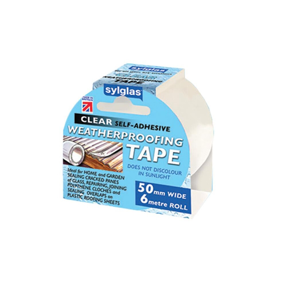 Sylglas Weatherproofing Tape 50mm X 6m Clear