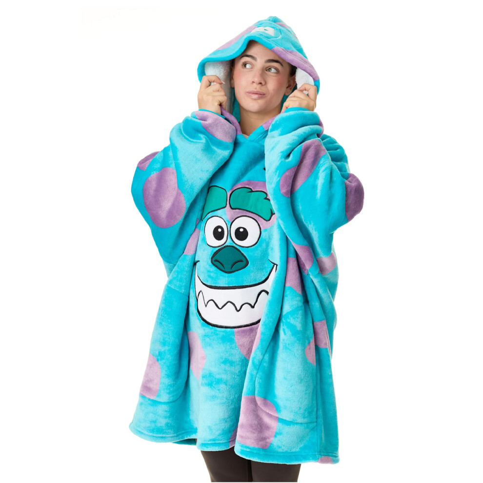 Monsters Inc Unisex Adult Sully Hoodie Blanket Blue
