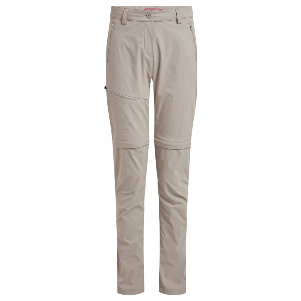 (11 UK L, Soft Mushroom) Craghoppers Womens/Ladies Pro III Nosilife Convertible Trousers