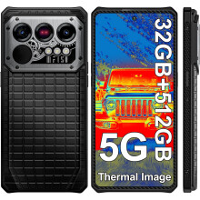 (Black) IIIF150 Raptor Unbreakable 5G Mobile Phone with Thermal Camera, 32GB (16+16)/512GB
