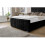 Snugg Furniture (Double 4Ft, Black) Lisbon Chenille Fabric Upholstered Bed 4