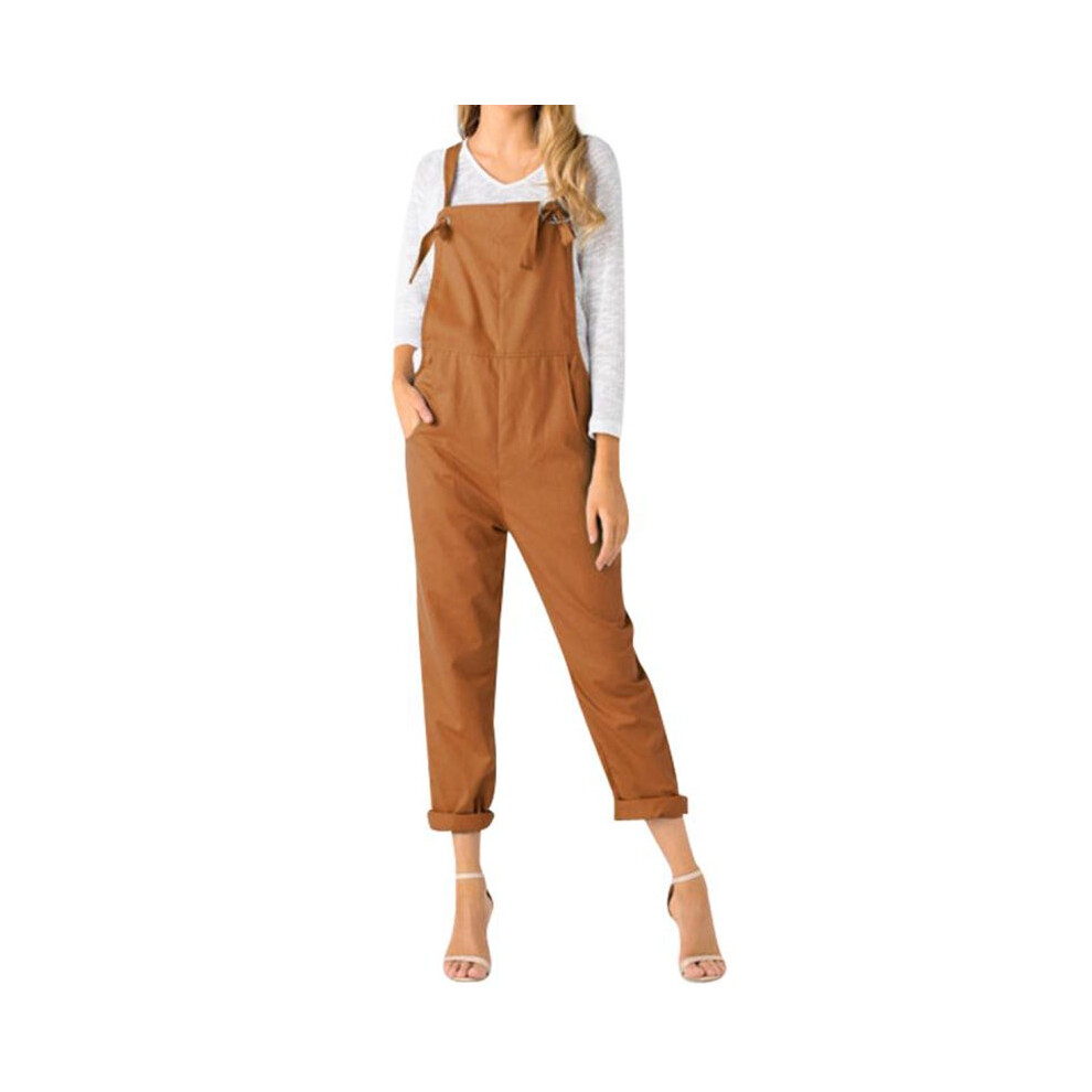 (Orange, M) Piece Women One Overalls Loose Casual Trousers Multicolour Material Polyester-image-OPC-PH5K69V-NEW