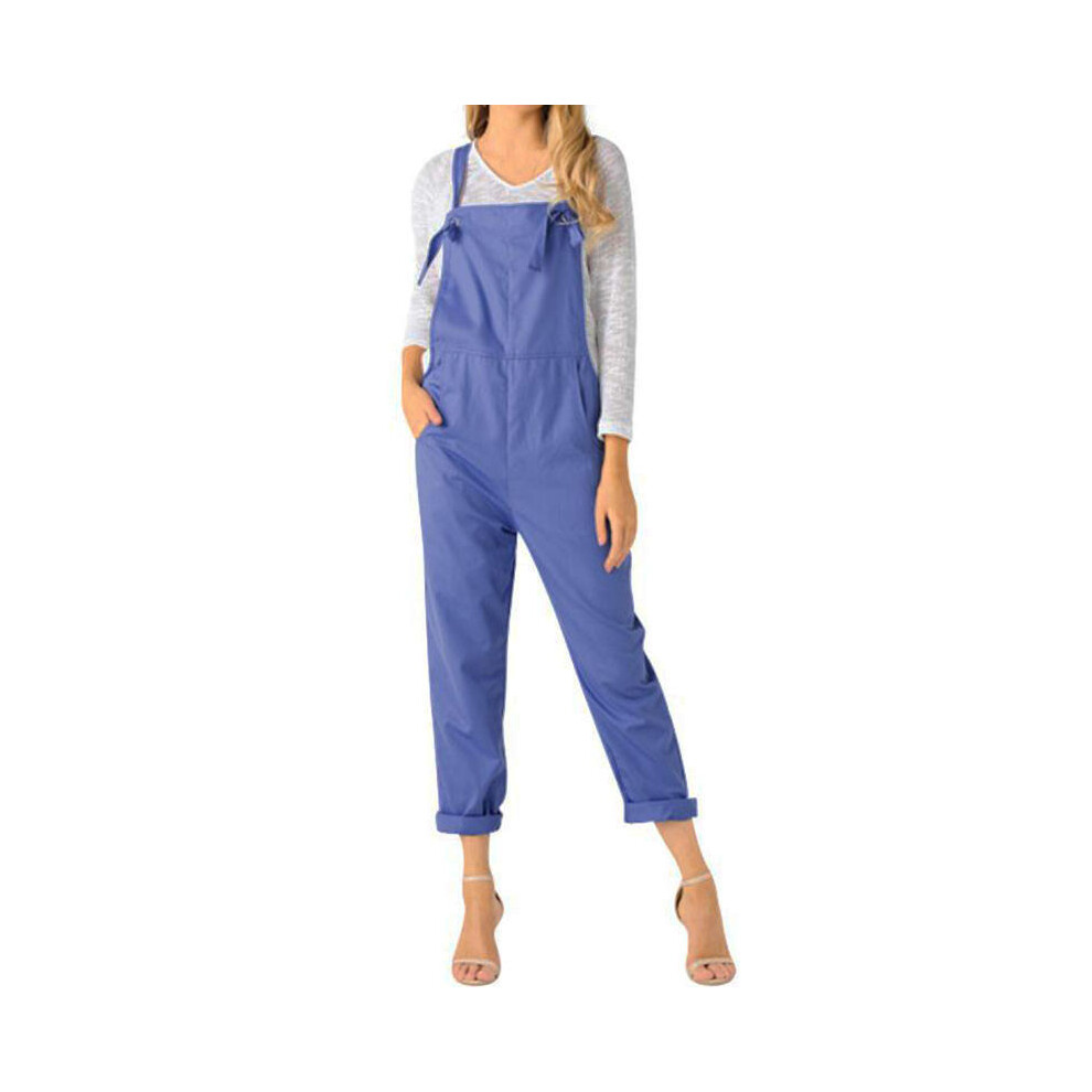 (Blue, L) One Piece Women Overalls Loose Casual Trousers Polyester Material Multicolour-image-OPC-PH5K6RC-NEW