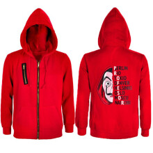 (M) Heist Dali Money The House Of Paper La Casa De Papel Zipper Tops Jacket Hoodies