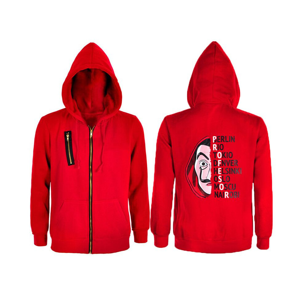 (M) Heist Dali Money The House Of Paper La Casa De Papel Zipper Tops Jacket Hoodies