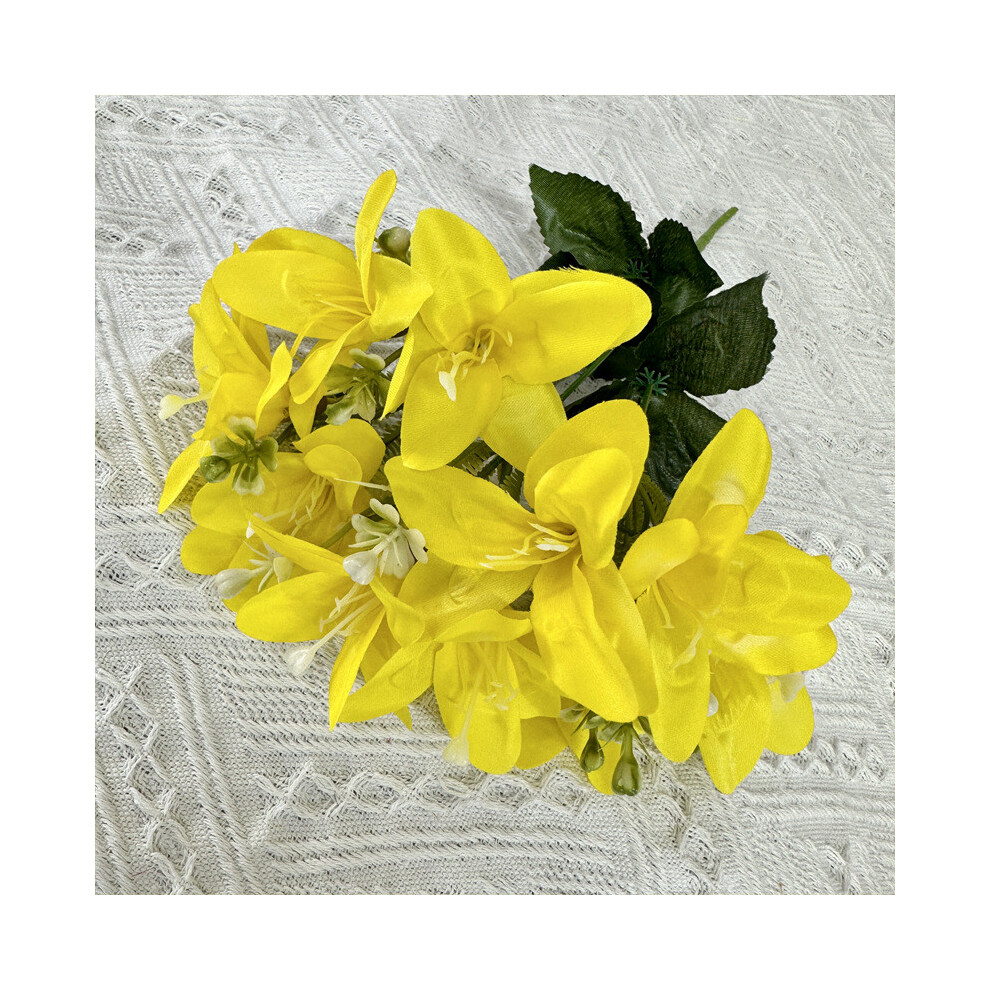 (Light Yellow) Simulated Lily Plants Wedding Hotel Restaurant Room Decoration Desktop Ornament-image-OPC-PH5KBTJ-NEW