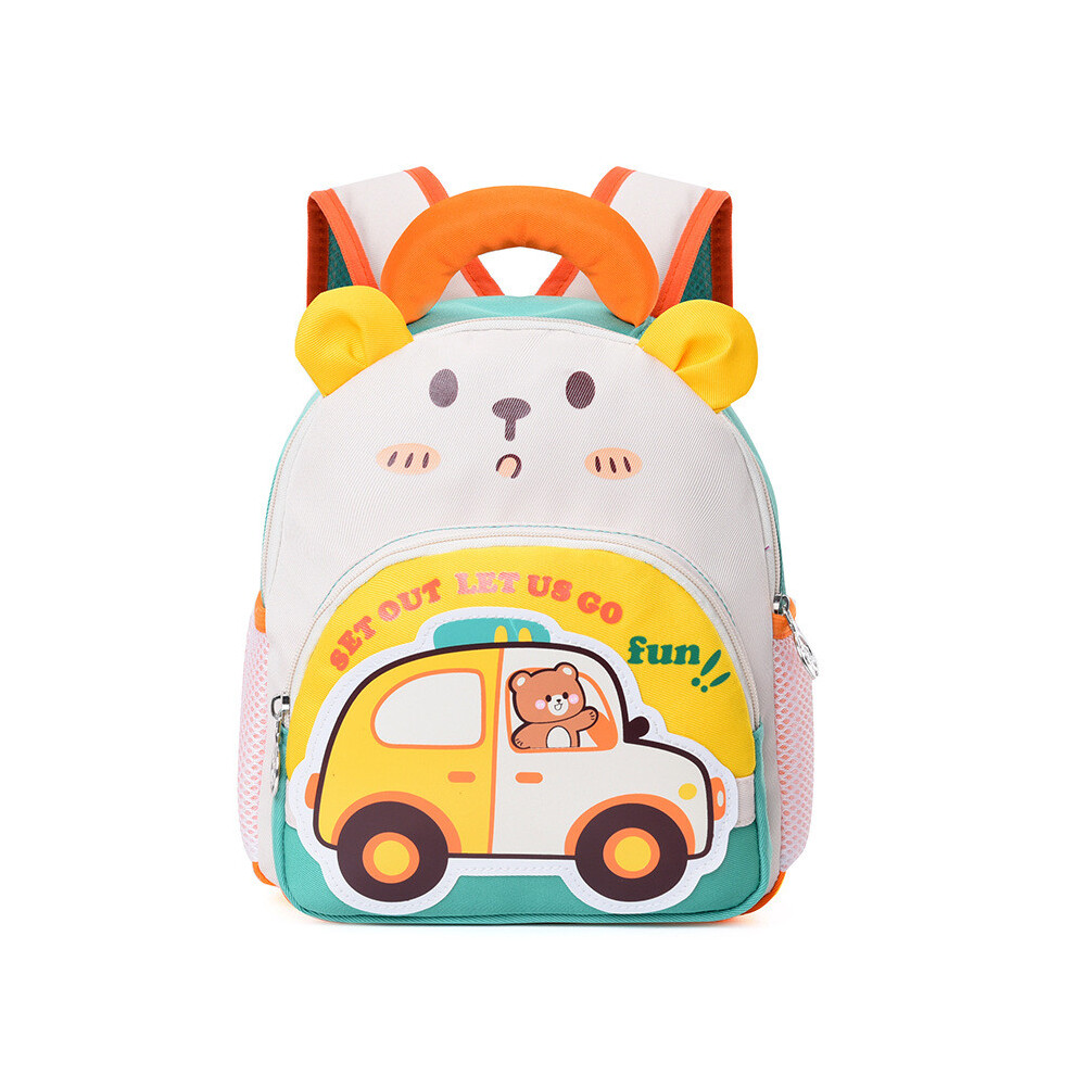 (Yellow Car) Car Cake Backpack Childrens Anime Cartoon Bag Adjustable Strap Shoulder-image-OPC-PH5KHMQ-NEW