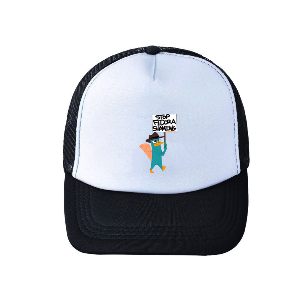(White3) The Platypus Perry Baseball Cap Adjustable Mesh Wide Brim Summer For Fans Hat-image-OPC-PH5KMN9-NEW