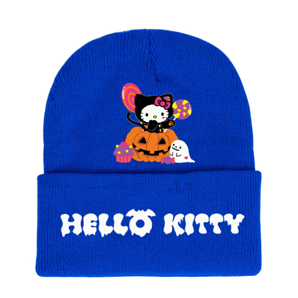 (StyleD) Halloween Hello Kitty Printed Knit Cap For Winter Teens And Cartoon Enthusiasts-image-OPC-PH5KSQ9-NEW